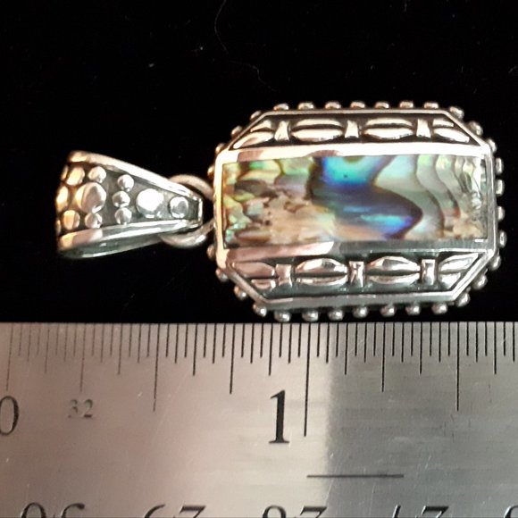 Abalone and 925 Silver Pendant - Picture 3 of 5